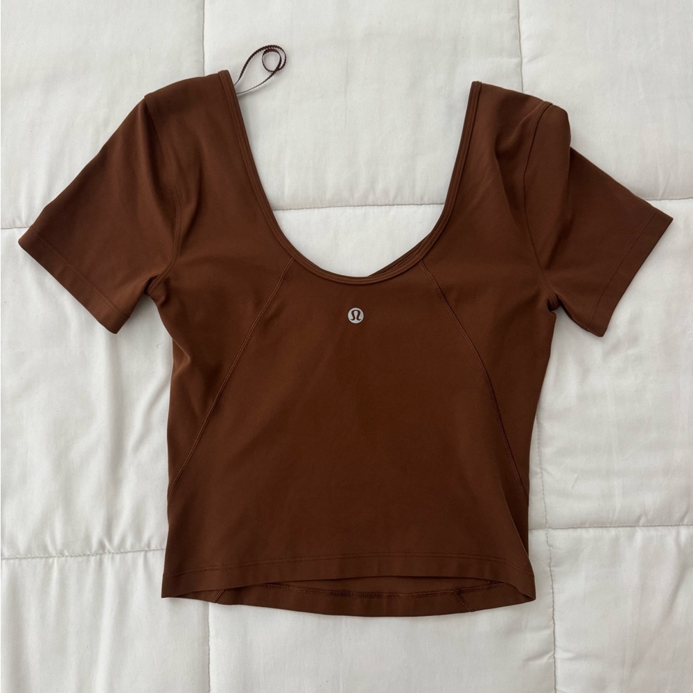Lululemon Align T-Shirt
Roasted Brown light brown neutral v neck crop fit - Picture 6 of 9